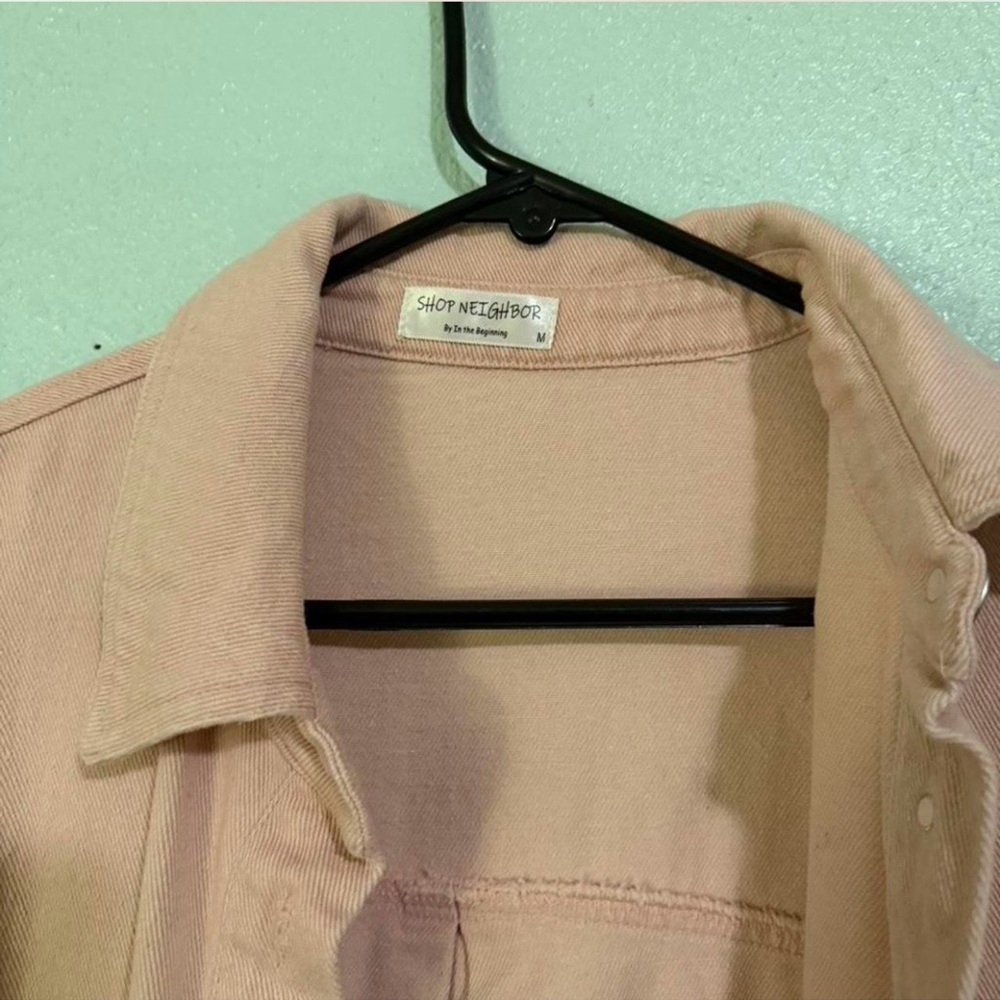 Pink Checkerboard Shacket - Picture 3 of 6